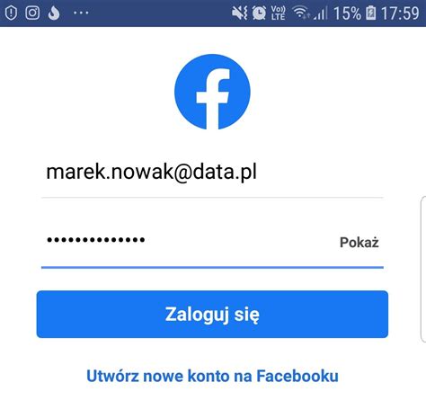 Zaloguj się do Facebooka